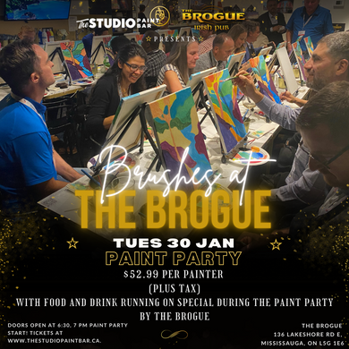 Brushes at The Brogue! A Signature Studio Paint Party in a Pub!