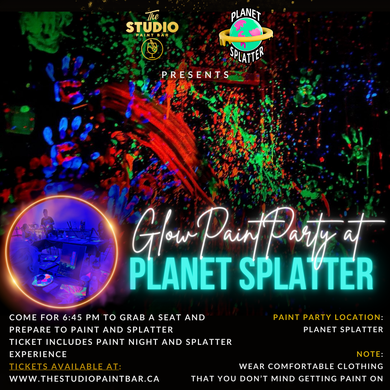 Glow Paint Party - The Studio X Planet Splatter