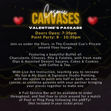 The Studio Valentine's Package: Cosmic Canvases at The Cue.