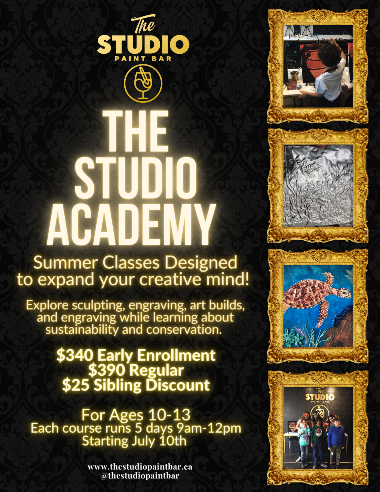 The Studio Academy Presents: The Arts Immersion Summer Program: 9 am-12 pm  Oceans Edition